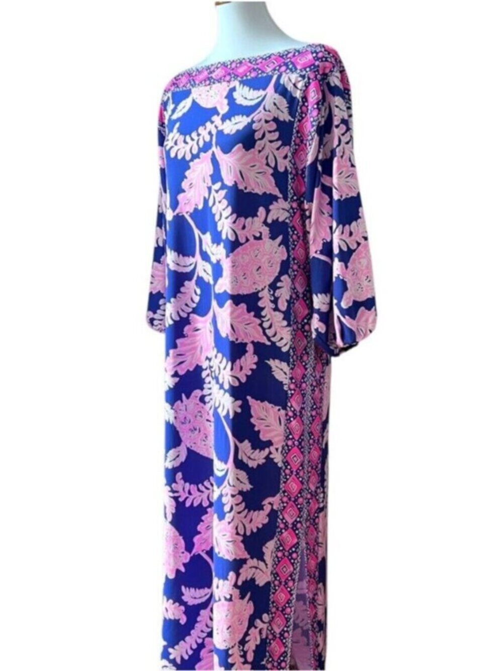 Lilly Pulitzer Maxi Dress 10 Tropical Long Turtle Medium Cruise Large Vacation - Picture 9 of 16